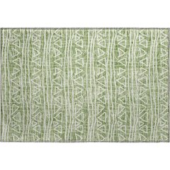 Premium Machine Washable Mayfield AMF730 Green 1'8" x 2'6" Rug
