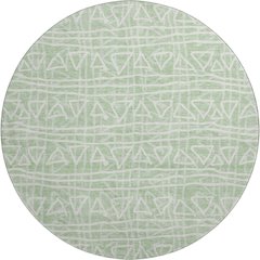 Premium Machine Washable Mayfield AMF730 Mint 8' x 8' Round Rug