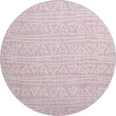 Premium Machine Washable Mayfield AMF730 Pink 8' x 8' Round Rug