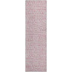 Premium Machine Washable Mayfield AMF730 Pink 2'3" x 7'6" Runner Rug