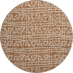 Premium Machine Washable Mayfield AMF730 Terracotta 8' x 8' Round Rug