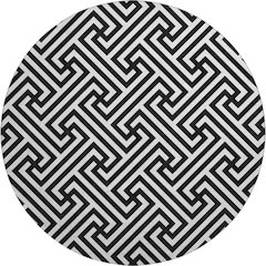 Premium Machine Washable Mayfield AMF731 Black 8' x 8' Round Rug