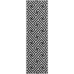 Premium Machine Washable Mayfield AMF731 Black 2'3" x 7'6" Runner Rug
