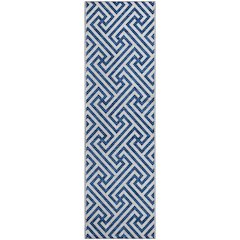 Premium Machine Washable Mayfield AMF731 Blue 2'3" x 7'6" Runner Rug