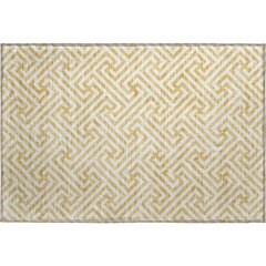 Premium Machine Washable Mayfield AMF731 Gold 1'8" x 2'6" Rug