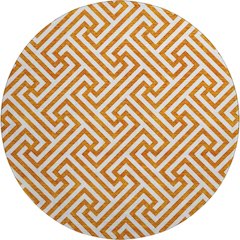 Premium Machine Washable Mayfield AMF731 Orange 8' x 8' Round Rug