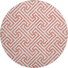 Premium Machine Washable Mayfield AMF731 Salmon 8' x 8' Round Rug