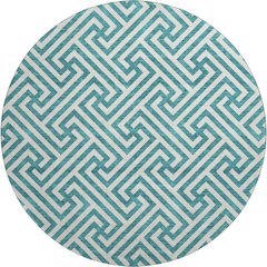 Premium Machine Washable Mayfield AMF731 Teal 8' x 8' Round Rug