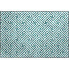 Premium Machine Washable Mayfield AMF731 Teal 1'8" x 2'6" Rug