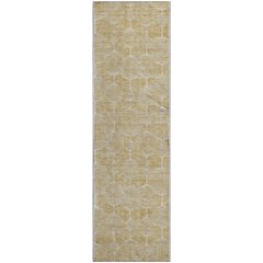 Premium Machine Washable Mayfield AMF732 Gold 2'3" x 7'6" Runner Rug