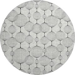 Premium Machine Washable Mayfield AMF732 Graphite 8' x 8' Round Rug