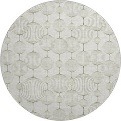 Premium Machine Washable Mayfield AMF732 Green 8' x 8' Round Rug