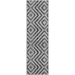 Premium Machine Washable Mayfield AMF733 Black 2'3" x 7'6" Runner Rug