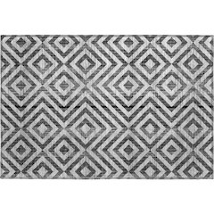 Premium Machine Washable Mayfield AMF733 Black 1'8" x 2'6" Rug