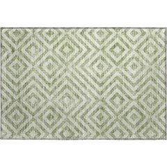 Premium Machine Washable Mayfield AMF733 Green 1'8" x 2'6" Rug