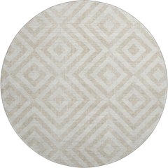 Premium Machine Washable Mayfield AMF733 Ivory 8' x 8' Round Rug