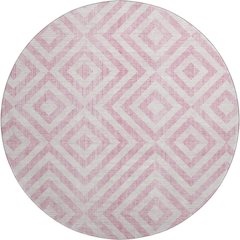 Premium Machine Washable Mayfield AMF733 Pink 8' x 8' Round Rug