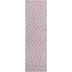 Premium Machine Washable Mayfield AMF733 Pink 2'3" x 7'6" Runner Rug