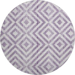 Premium Machine Washable Mayfield AMF733 Purple 8' x 8' Round Rug