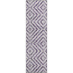 Premium Machine Washable Mayfield AMF733 Purple 2'3" x 7'6" Runner Rug
