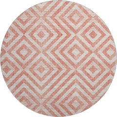 Premium Machine Washable Mayfield AMF733 Salmon 8' x 8' Round Rug