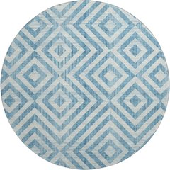 Premium Machine Washable Mayfield AMF733 Teal 8' x 8' Round Rug