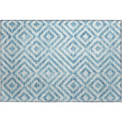 Premium Machine Washable Mayfield AMF733 Teal 1'8" x 2'6" Rug