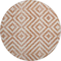 Premium Machine Washable Mayfield AMF733 Terracotta 8' x 8' Round Rug