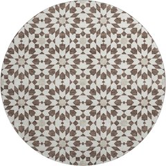 Premium Machine Washable Mayfield AMF734 Brown 8' x 8' Round Rug