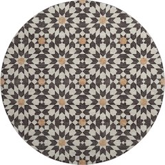 Premium Machine Washable Mayfield AMF734 Charcoal 8' x 8' Round Rug