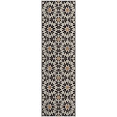 Premium Machine Washable Mayfield AMF734 Charcoal 2'3" x 7'6" Runner Rug