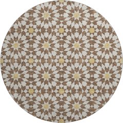 Premium Machine Washable Mayfield AMF734 Chocolate 8' x 8' Round Rug