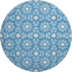Premium Machine Washable Mayfield AMF734 Denim 8' x 8' Round Rug