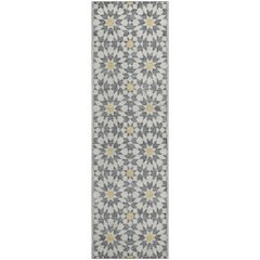 Premium Machine Washable Mayfield AMF734 Gray 2'3" x 7'6" Runner Rug