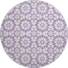 Premium Machine Washable Mayfield AMF734 Lavender 8' x 8' Round Rug