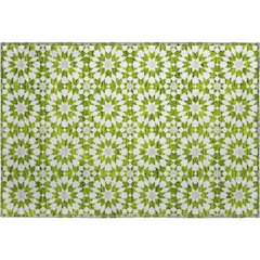 Premium Machine Washable Mayfield AMF734 Lime 1'8" x 2'6" Rug