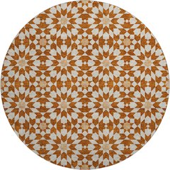 Premium Machine Washable Mayfield AMF734 Paprika 8' x 8' Round Rug