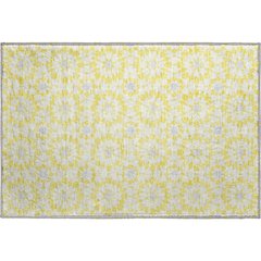 Premium Machine Washable Mayfield AMF734 Yellow 1'8" x 2'6" Rug