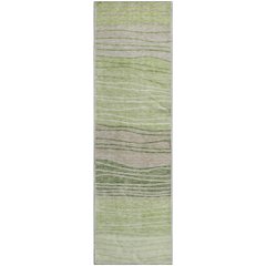 Premium Machine Washable Mayfield AMF735 Aloe 2'3" x 7'6" Runner Rug