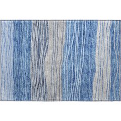 Premium Machine Washable Mayfield AMF735 Blue 1'8" x 2'6" Rug