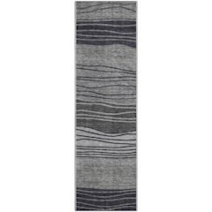 Premium Machine Washable Mayfield AMF735 Gray 2'3" x 7'6" Runner Rug