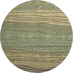 Premium Machine Washable Mayfield AMF735 Olive 8' x 8' Round Rug