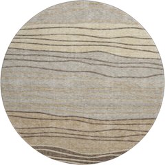 Premium Machine Washable Mayfield AMF735 Taupe 8' x 8' Round Rug