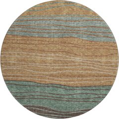Premium Machine Washable Mayfield AMF735 Terracotta 8' x 8' Round Rug