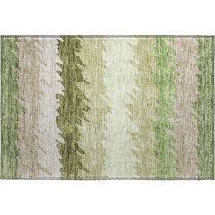 Premium Machine Washable Mayfield AMF736 Green 1'8" x 2'6" Rug