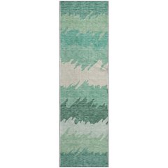 Premium Machine Washable Mayfield AMF736 Sage 2'3" x 7'6" Runner Rug