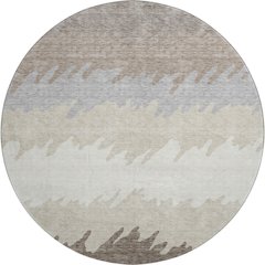 Premium Machine Washable Mayfield AMF736 Taupe 8' x 8' Round Rug