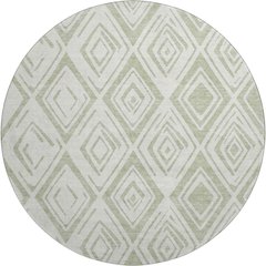 Premium Machine Washable Mayfield AMF737 Aloe 8' x 8' Round Rug
