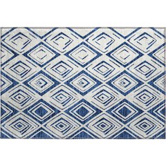 Premium Machine Washable Mayfield AMF737 Navy 1'8" x 2'6" Rug