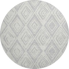Premium Machine Washable Mayfield AMF737 Pewter 8' x 8' Round Rug